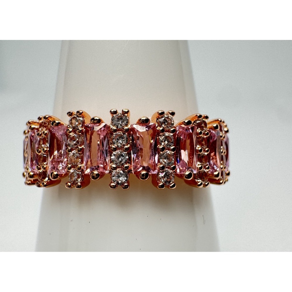 Bomb Party Ring Size 8 - RG43260 Call Me Stunning - Rose Quartz Cubic Zirconia